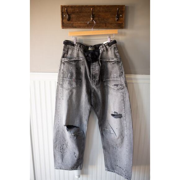 Free People We The Free Moxie Pull-On Barrel Jeans 29 Long - Picture 3 of 6